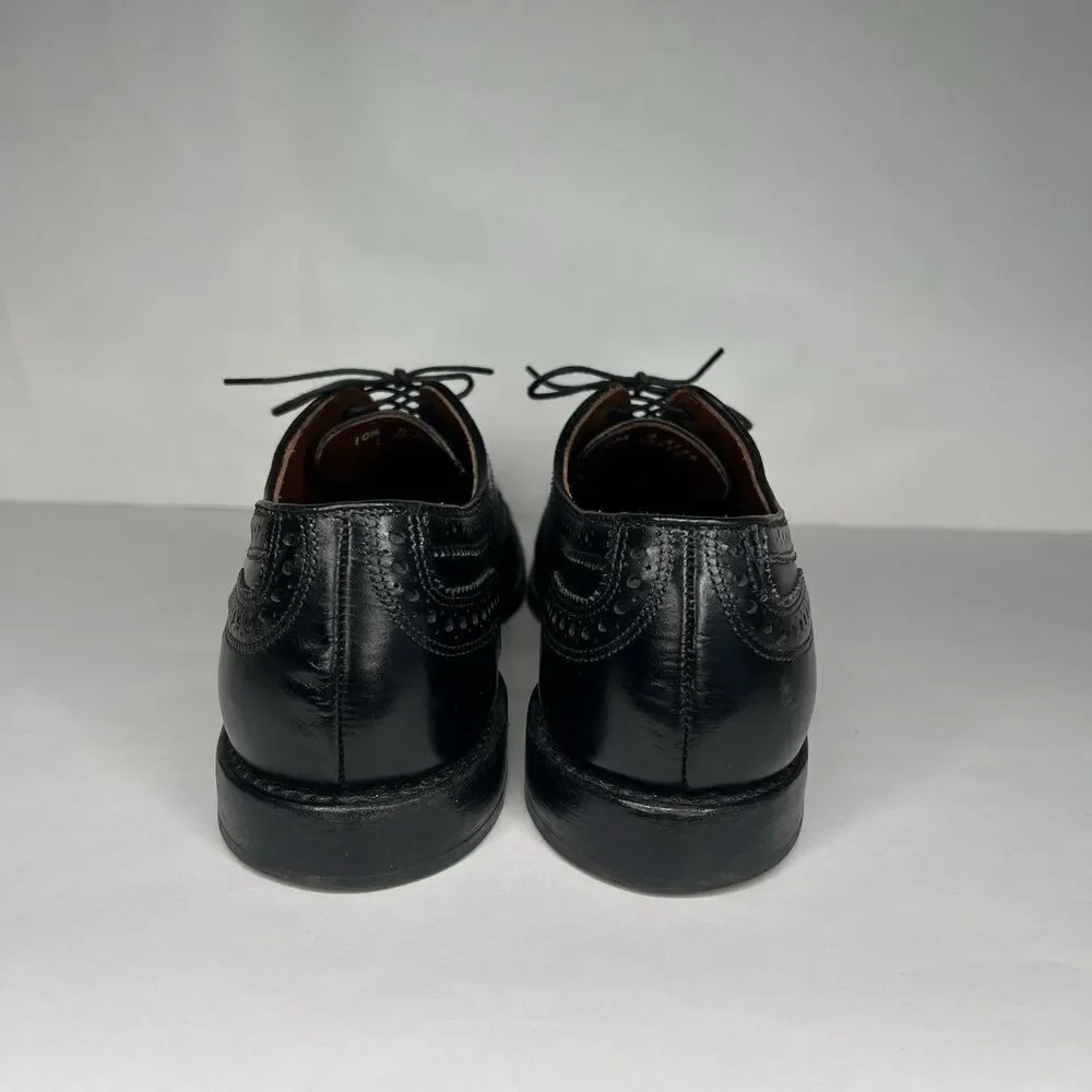 Allen Edmonds Strand Men's Black Leather Cap Toe Oxfords Sz 10.5 Made In USA